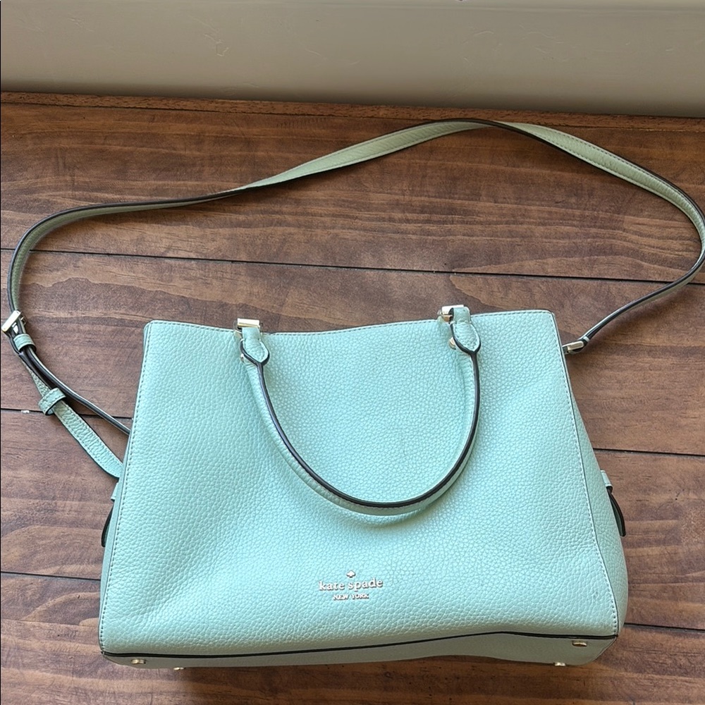 Kate Spade Green Shoulder Bag with Adjustable Strap